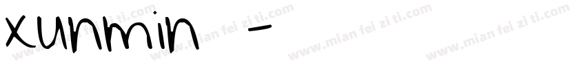 xunmin 英文手写体字体转换